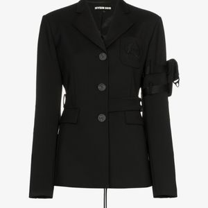 Hyein Seo Black Belted Jacket Dress